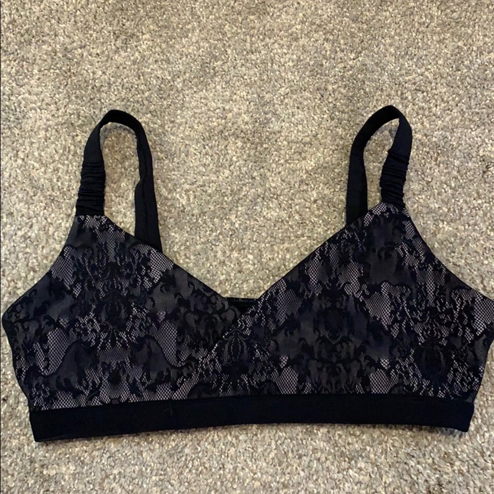 FABLETICS Black Lace Sports Bra XL